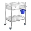 MESA ACERO INOXIDABLE RODINES SILENCIOSOS IMG MESA ACERO INOXIDABLE RODINES SILENCIOSOS Vellora